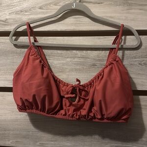Red Bikini Top with Adjustable Straps